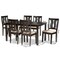 Baxton Studio Fenton Modern and Contemporary Sand Fabric and Dark Brown Finished Wood 7-Piece Dining Set 176-11378-10519-Zoro - alternate 8